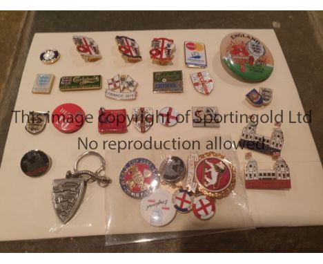 BADGES    Twenty eight badges, related to Wembley, England, and International Competitions; Good selection to include a Geoff