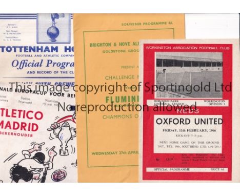 1960'S FOOTBALL PROGRAMMES     Ten programmes including 1963 ECWC Final Tottenham v Atletico worn on spine, Tottenham v Crewe