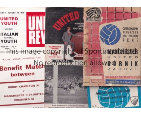 MANCHESTER UNITED     Programme miscellany including aways v. Gornik Zabrze European Cup 13/3/1968 in United's successful cam
