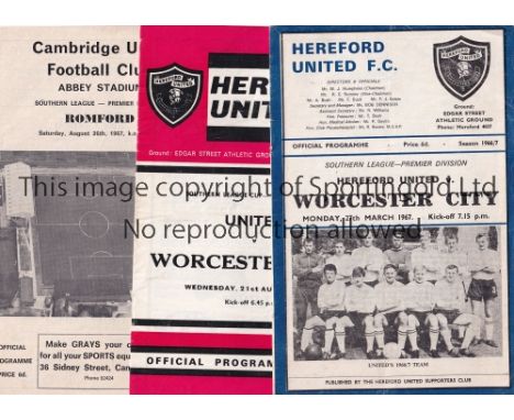 NON-LEAGUE FOOTBALL     Fifteen programmes including  5 X Hereford Utd. homes 1 X 66/7 and 4 X 68/9 and 3 aways v Barnet 71/2