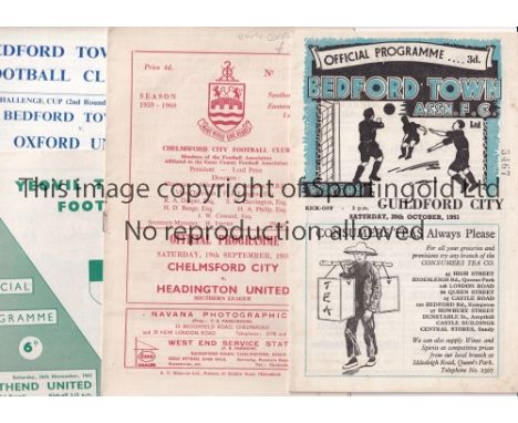 NON-LEAGUE FOOTBALL    Fifty two programmes including 2 Bedford Town homes v. Guildford City and Worcester City both 51/2 and