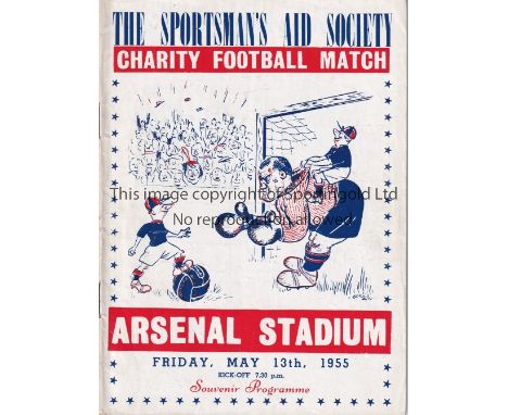 NEUTRAL AT ARSENAL 1955    VIP issue programme for Boxers v Jockeys 13/5/1955. The programme states "Souvenir" and has no pri