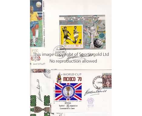 WORLD CUP 1970- BANKS    Four different first day covers all issued for the 1970 World Cup 1970 in Mexico and all signed by G