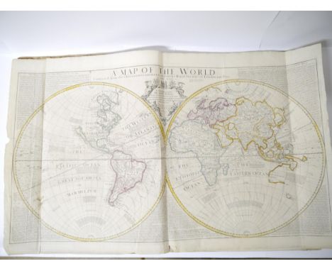 (Atlas.) John Senex, an untitled early to mid 18th Century atlas, 32 maps, comprising uncoloured engraved folding map  'A Sch