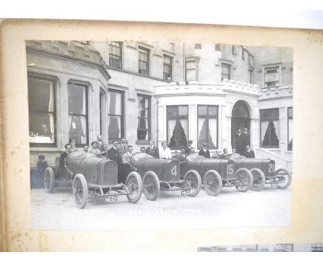 (Motor Racing, Grand Prix Sunbeams.) An early 20th Century photograph album containing 50+ mounted photographs in total of Gr