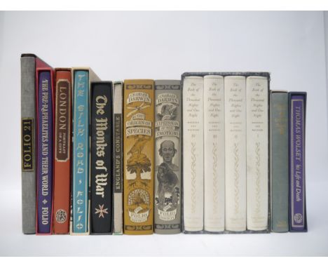 Folio Society, a collection of 14 assorted volumes, including Mardrus &amp; Mathers: 'The Book of the Thousand Nights and One