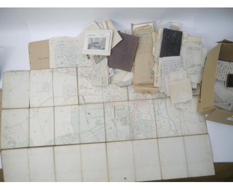 A box of assorted ephemera relating to Hawley Manor (formerly Hawley House), Sutton at Hone, near Dartford, and the Temple-Jo