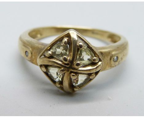 A 9ct gold ring, 2.5g, N 