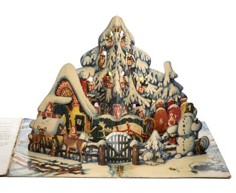 Kubasta (Voitech). Prelude to Christmas [drop-title], Bancroft, circa 1960s, large colour fold-out pop-up scene, styled as an