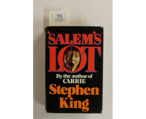 King (Stephen). Salem's Lot, 1st UK edition, 1976, usual toning to text block, a few light spots, original cloth, light verti