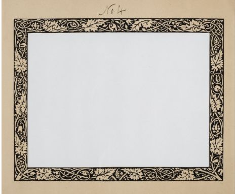 *Kelmscott Press. A pair of proof borders for William Morris's Kelmscott Chaucer, circa 1896,  two printed proofs on paper, o