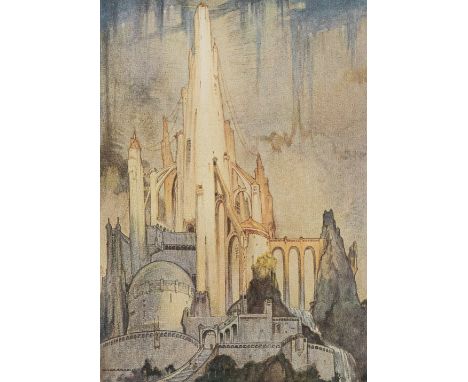 Timlin (William M.). The Ship that Sailed to Mars, A Fantasy, 1st edition, George G. Harrap & Company, [1923], 48 leaves of c