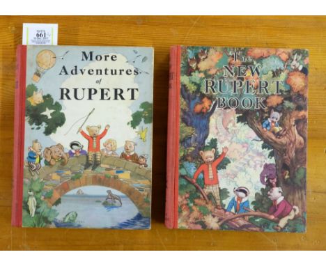 Rupert Bear. More Adventures of Rupert, [1937]; The New Rupert Book, [1938]; The Adventures of Rupert, [1939],  illustrations