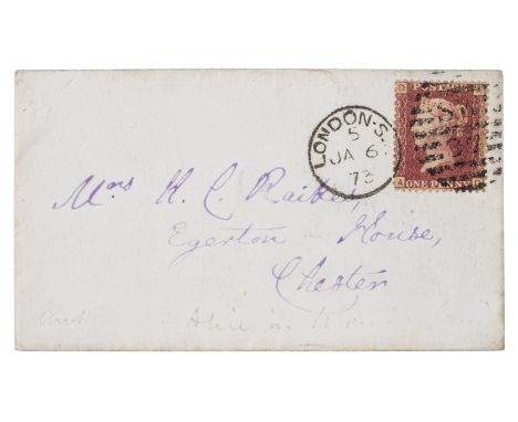 *[Dodgson, Charles Lutwidge, 'Lewis Carroll', 1832-1898]. Autograph envelope unsigned,  written in characteristic purple ink 