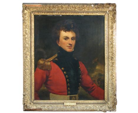 Follower of Sir William Beechey (British, 1753-1839) Portrait of Edward Nightingale, half length, in officer’s uniform and we