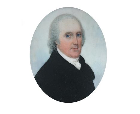 English School (19th Century) Portrait miniature of The Right Reverend Mr Thomas St Lawrence, Bishop of Cork and Ross waterco