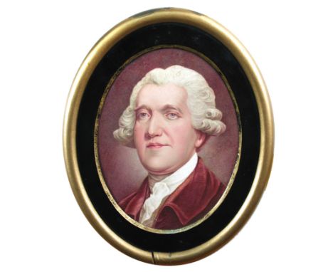 Lucien Boullemier (1877-1949), an oval portrait plaque of Josiah Wedgwood (1730-95) after George Stubbs (1724-1806), his face