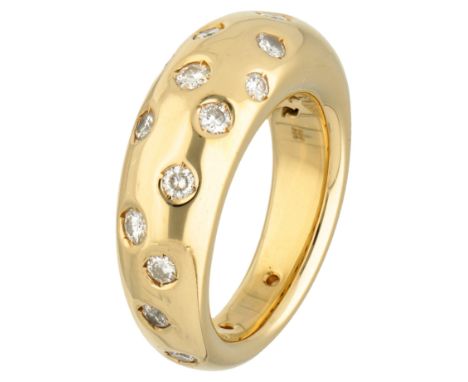 Set with 20 brilliant cut diamonds of approx. 0.64 ct. in total (VS / F-G). In very good condition. Hallmarks: 750 Dutch assa