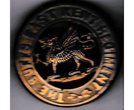 East Kent Regiment  Other Ranks Helmet Plate Centre 1902-1914 (Gilding-metal construction) K&amp;K: 361.  Four lugs.-The Buff