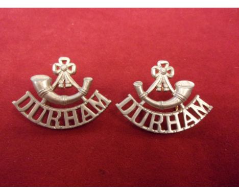 Durham Light Infantry Regt (White-metal), two lugs each. 