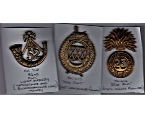 Pre-Territorial Era 1874-1881 Glengarry Badge (3) including K&amp;K: 456 The 23rd Regiment of Foot (Royal Welsh Fusiliers) g/
