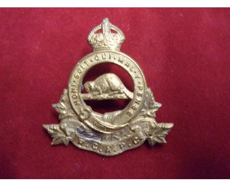 Royal Canadian Army Pay Corps (R.C.A.P.C.) Cap Badge (Gilding-metal), two lugs