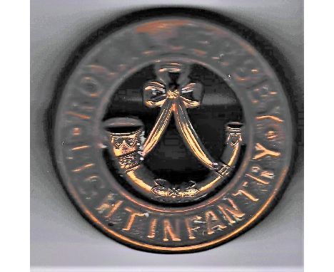 Royal Jersey Light Infantry (The Royal Militia of the Island of Jersey) Victorian Other Ranks Helmet Plate Centre 1881-1901 (