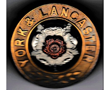 Yorkshire Light Infantry ) The King's Own Victorian Other Ranks Helmet Plate Centre 1887-1901, second type (Bi-metal construc
