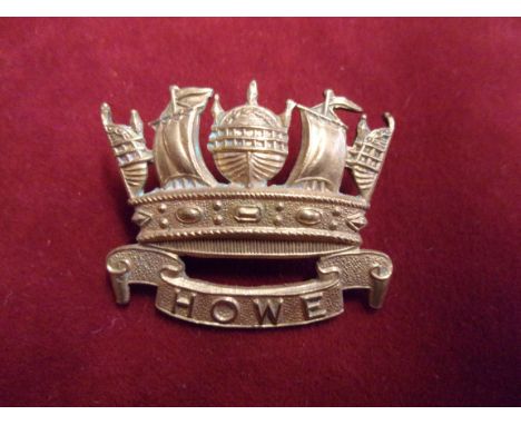 HOWE Battalion Royal Naval Division WWI Cap Badge (Gilding-metal), two lugs. K&amp;K: 1164