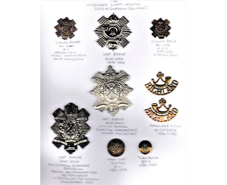 Highland Light Infantry (City of Glasgow Regiment) Collection: HLI Cap Badge, 9th (Glasgow Highland)  Battalion, City of Glas