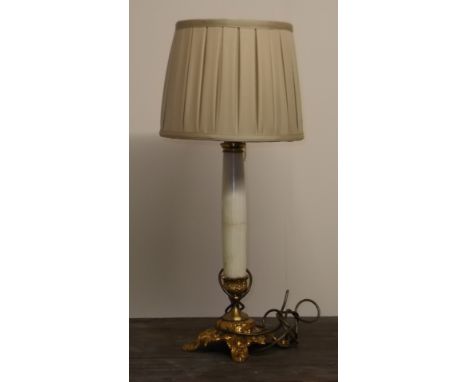 Gilt and onyx table lamp 