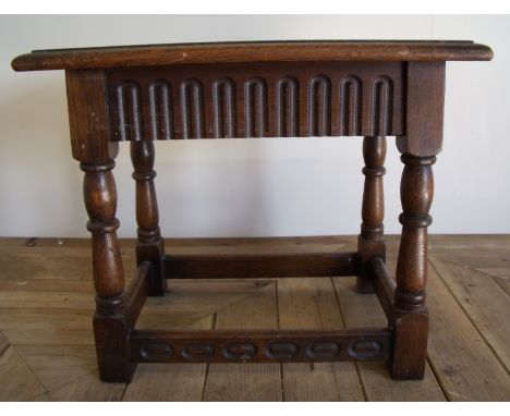 Oak joint style stool (49cm x 30cm x 42cm)