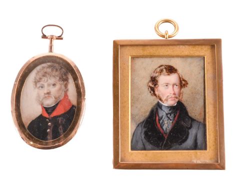 A late Victorian rectangular bust-length portrait miniature on ivory panel of Edward Walter. Bonham C.B. 1809-1886, unsigned,