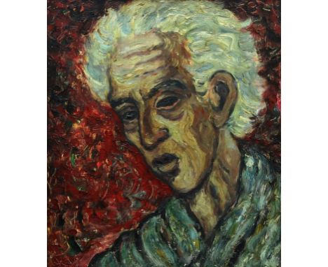 Yitzhak Frenkel-Frenel (Israeli, 1899-1981), Portrait of the artist Reuven Rubin, oil on canvas, 44X37 cm, signed. 