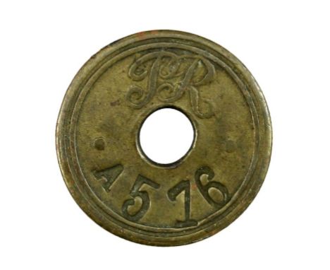 A Palestine Railways Canteen token, 1930's. During the British Mandate in Palestine there existed an exclusive club in Haifa 