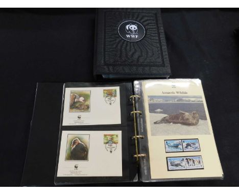 Worldwide Fund for Nature collection mint stamps and first day covers in 4 special albums