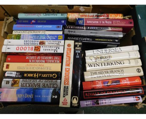 2 Boxes: Modern first editions including Science Fiction