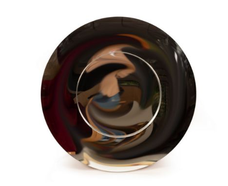 A large circular wall mirror of Art Deco style, with inset centre, 109.5cm diameter CONDITION REPORT: Mirror in good conditio