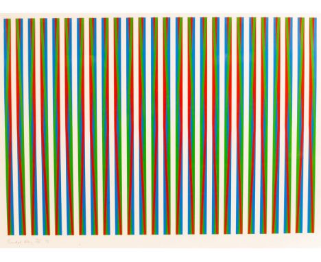 Bridget Riley (born 1931)/Firebird (Schubert 9)/signed, numbered 53/75 and dated '71/screenprint in colours, 76.5cm x 101.7cm