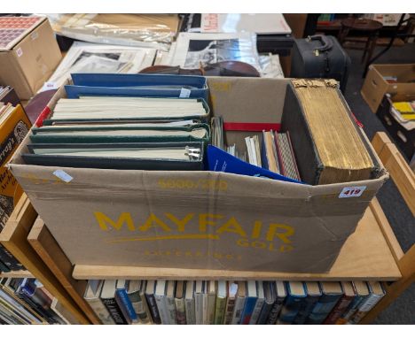 STAMPS/FIRST DAY COVERS:&nbsp;a quantity in box, 7 albums of various sizes inc. substantial stockbook of Channel Islands. (Bo