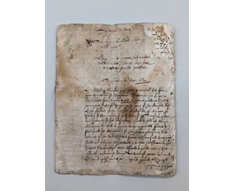 NEWES FROM SPAYNE, 1620:&nbsp;CONTEMPORARY MANUSCRIPT COPY: 'Newes from Spayne translated accordinge to the Spanish copie (si