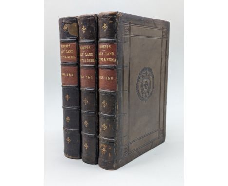 ROBERTS (David):&nbsp;'The Holy Land, Syria, Idumea, Arabia, Egypt &amp; Nubia..': London, Day &amp; Son, 1855: 6 vols in 3, 