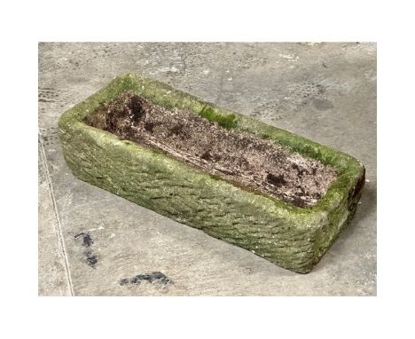A 19th Century granite stone planter. 75x31x17cm.