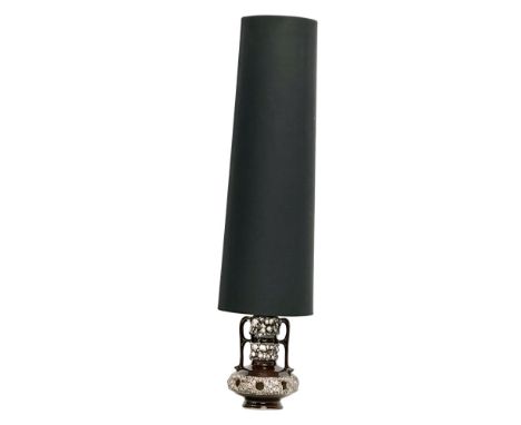 A West German Mid Century table lamp. Base 21cm. With shade 81cm.