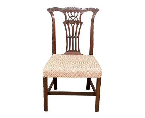 A George III, Early 19th Century Chippendale style mahogany side chair. Circa 1800
