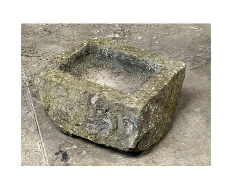 A 19th Century granite stone planter. 41x35x21
