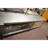 *Stainless Steel Preparation Table ~290x60x84cm