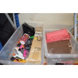 *Two Boxes of Wax Moulds, Cutters, Pens, Digital Radio, etc.