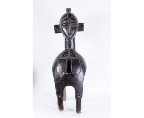 African art Nimba mask, BagaGuinea. . Cm 105,00. Monumental shoulder mask symbol of femininity and fertility, used by Baga da