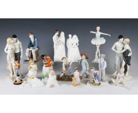 A Royal Doulton limited edition figure The End of Sweet Rationing, HN5023, No. 279 of 1500, with certificate, six other Royal